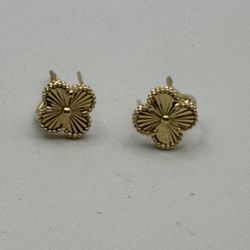 Clover Clip Earrings 18K 
