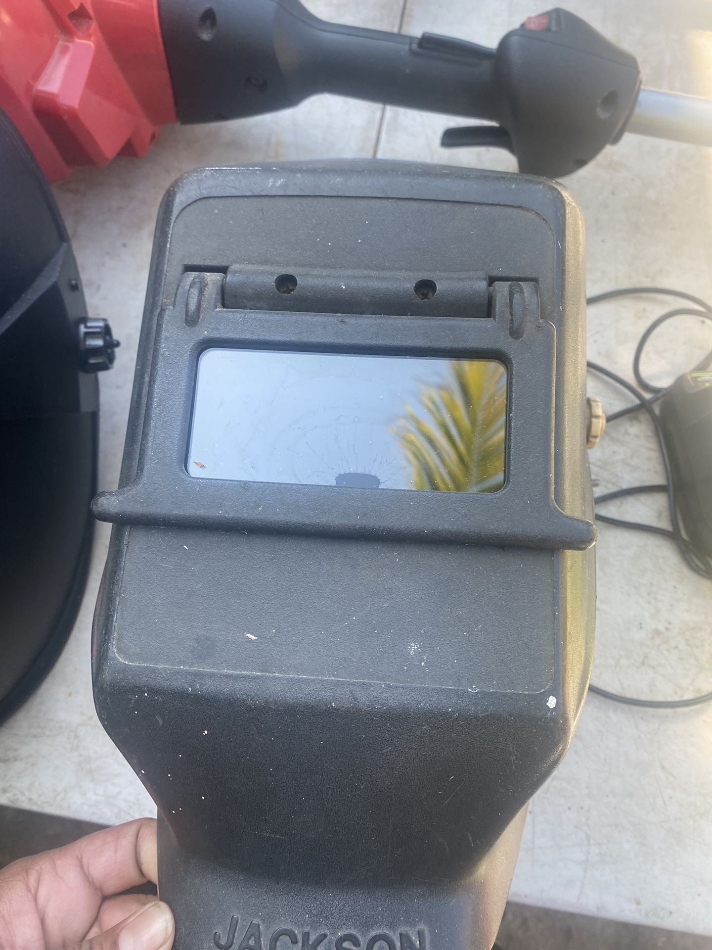 Welding Helmet And Gloves
