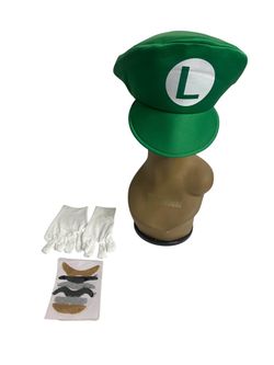 Adult Luigi Hat and Mustaches