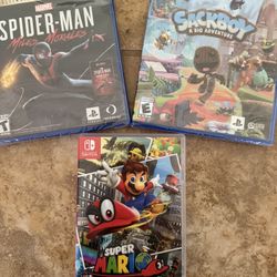 2 PS5 Games And 1 Switch game
