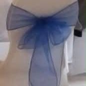 Organza Royal Blue Chair Sashes