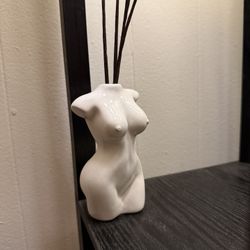 White Ceramic Torso Vase