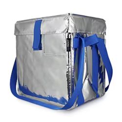 PACKiT Fresh Eco Freeze Tote, Large, Silver/Blue