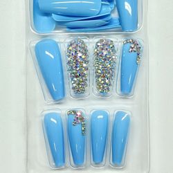 Press On Fake Acrylic Nail Tips - Long