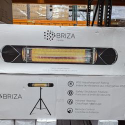 Briza Infrared Electric Patio Heater - Indoor/Outdoor Heater - Portable Wall/Garage Heater - 1500W -