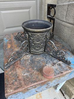 Vintage Christmas tree cast iron stand