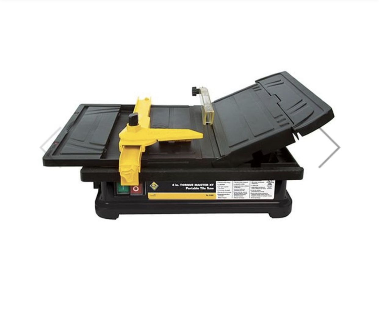 QEP Torque Master XT Portable Tile Saw with extension table.  4 inch/100 mm.