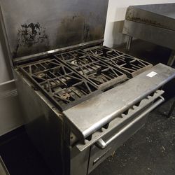 Heavy Duty Commercial 6-Burner Gas Range with Oven