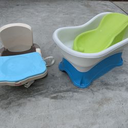 Baby Bath Tub And Booster Seat