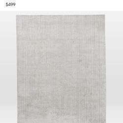 West Elm Hand-Loomed Shine Rug Silver 5 ft x 8 ft