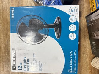 Utilitech 12-Inch Oscillating Desk Fan