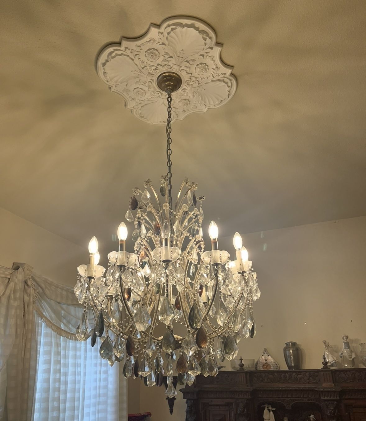 Antique Venetian Crystal Chandelier