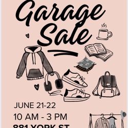 Garage Sale! June 21 & 22 (Sat./Sun.)