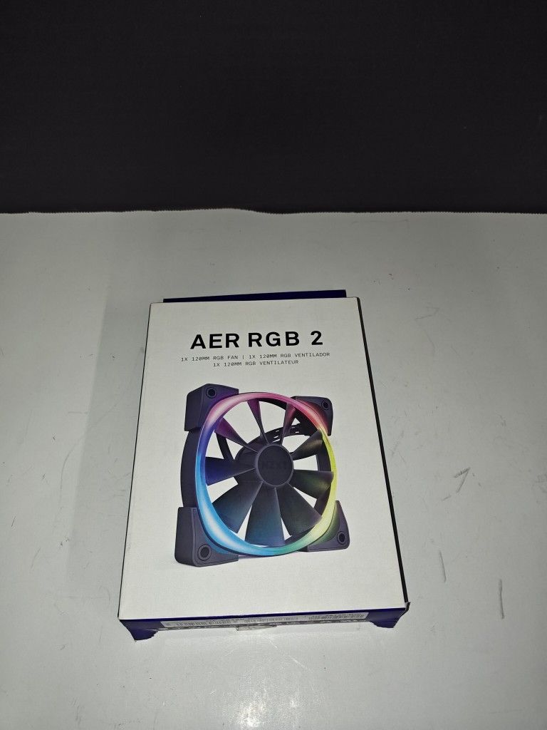 NZXT AER RGB 2 120mm RGB White Case Fan LED Lights (w/ Box Screws & Accessories)