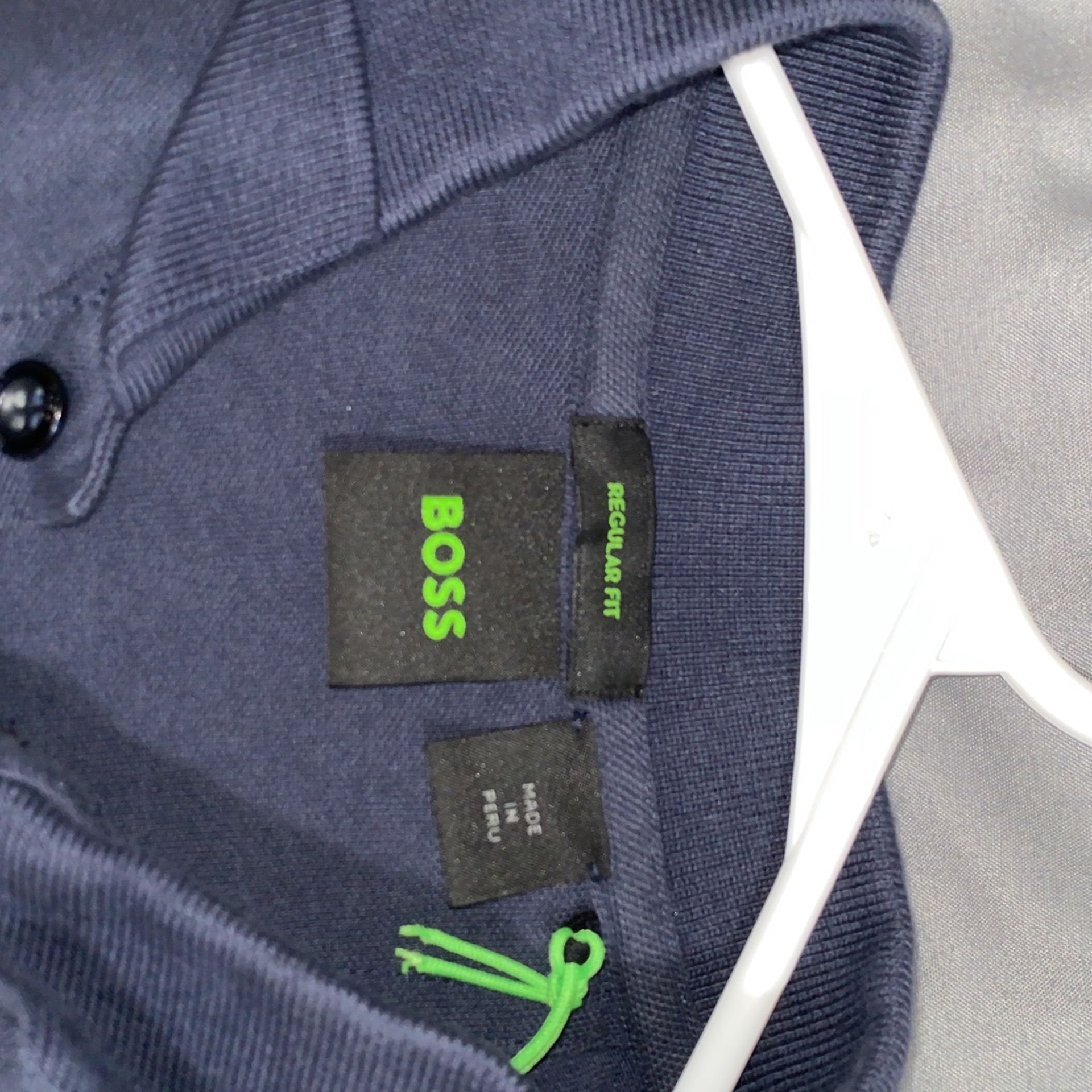 Hugo Boss Navy Blue Collared Shirt