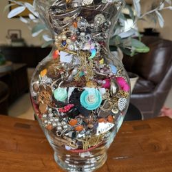 Jewelry Jar Parts Crafts Mystery Jewels (C)