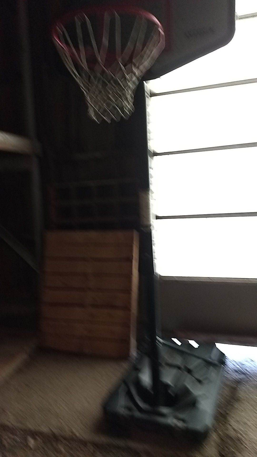Basketball hoop and pole lifetime.