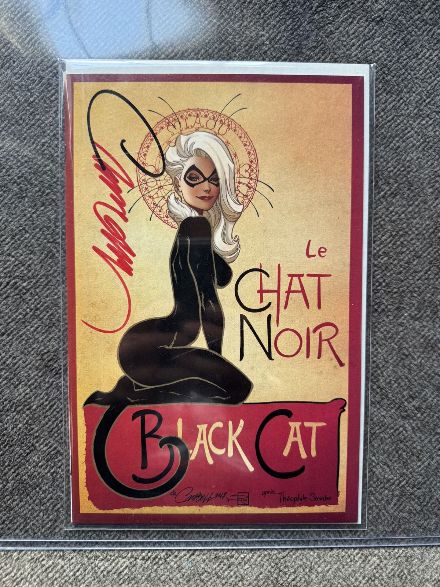 Black Cat Le Chat Noir Signed J Scott Campbell