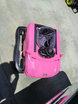 Pink car walker