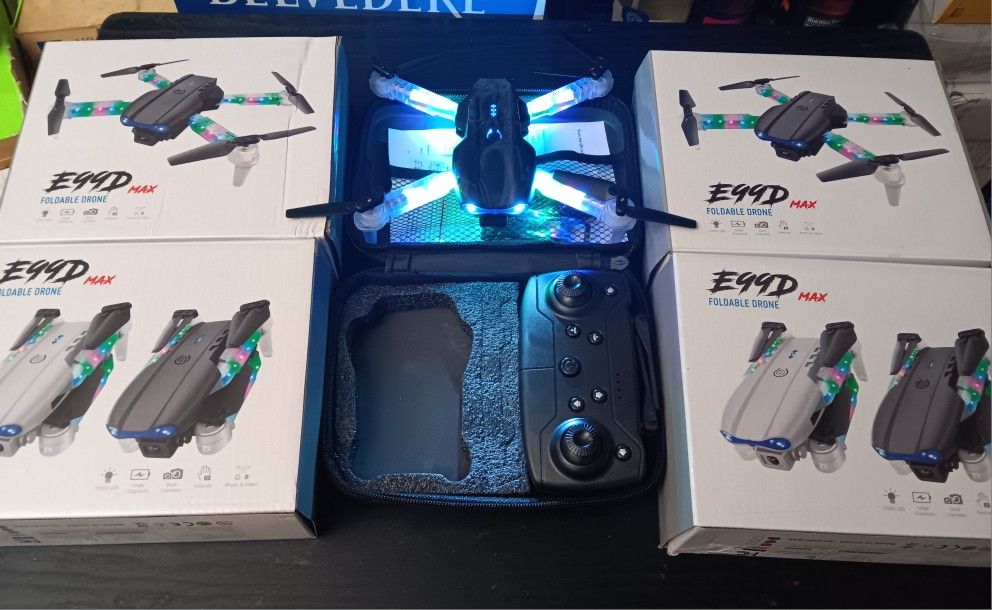 E99D MAX LED UAV FOLDABLE HD CAMERA DRONE (EACH)