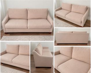 Beige 3 person sofa