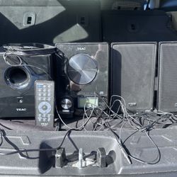 TEAC Stereo System w/ Subwoofer + Speakers + Remote – Tested & Working 🔊