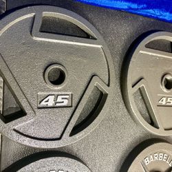 BRAND NEW Olympic  Weights Plates Set: 45s, 35s, 25s & 10s . Btute#230