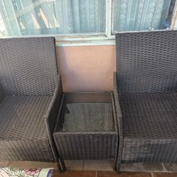 Porch chairs and little table