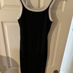ZESICA Black Knit Tank Midi Dress – Size L
