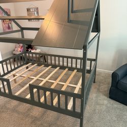 Kids Full Size House Bed Frame