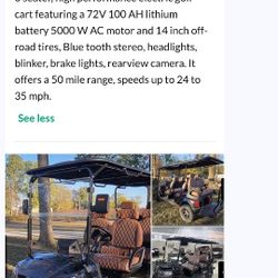 New 6 Seater  Golf Cart