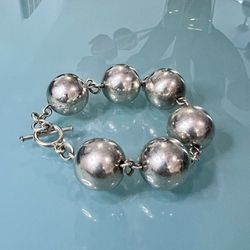 48.2g Toggle Style Sterling Silver 20mm Ball Bracelet