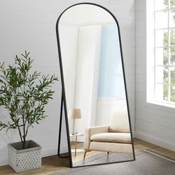 [New In Box] 71"x32" Aluminum Alloy Full-length Mirror Arch Decorative Mirror , Black