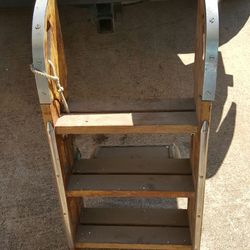 Wooden boat ladder