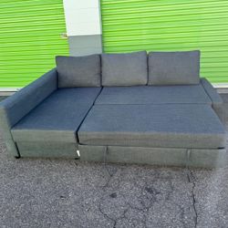 Gray Sectional Sofa Bed with Storage
