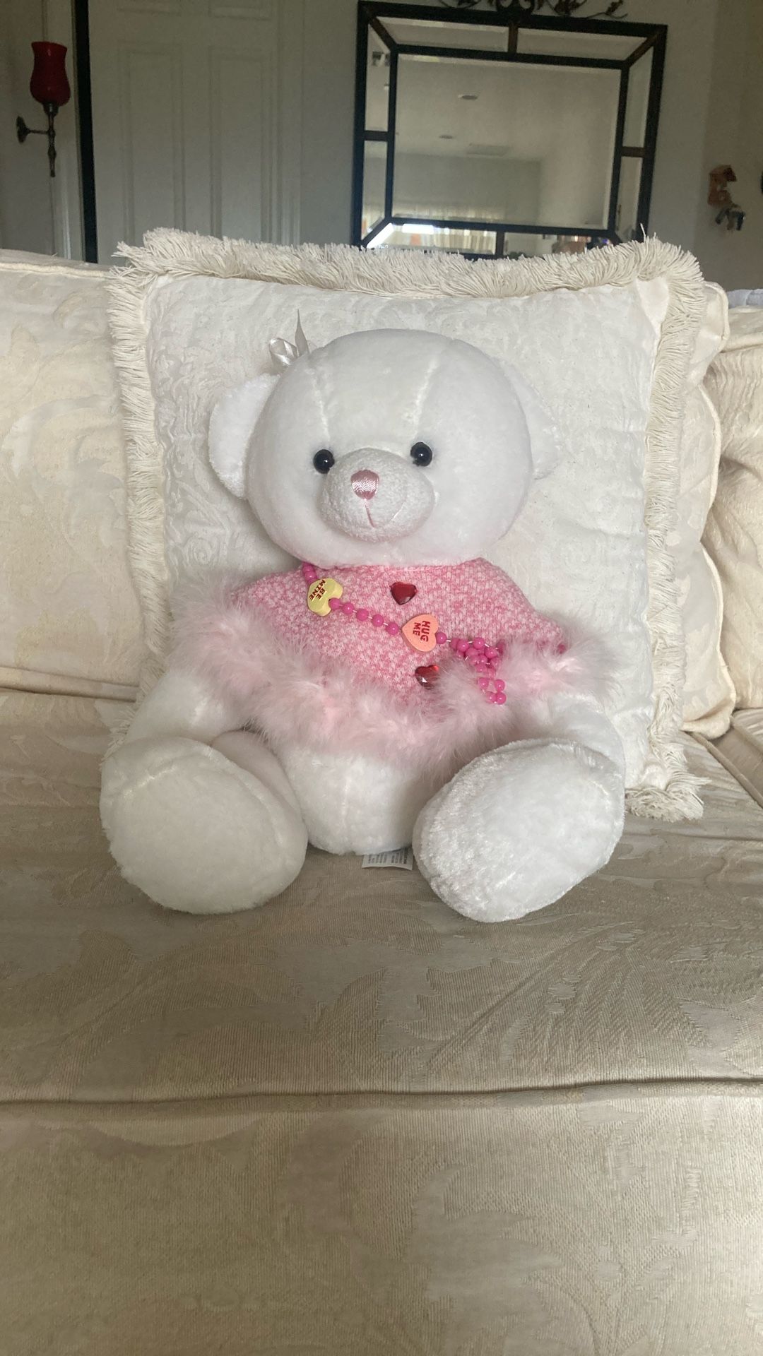 New Stuffed White Teddy Bear