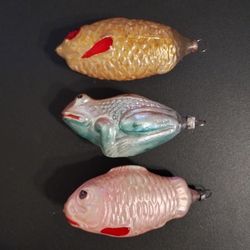 RARE VINTAGE MERCURY GLASS CHRISTMAS TREE ORNAMENTS ($40/each)