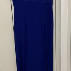 Traje Largo Azul Royal