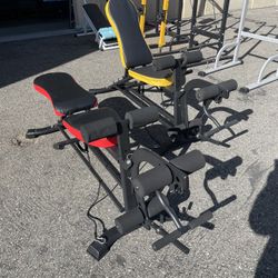 Adjustable Weight Bench for Full-Body Workout Exercise,Foldable Strength Training Bench with two drawstrings The ideal of adjustable strength training