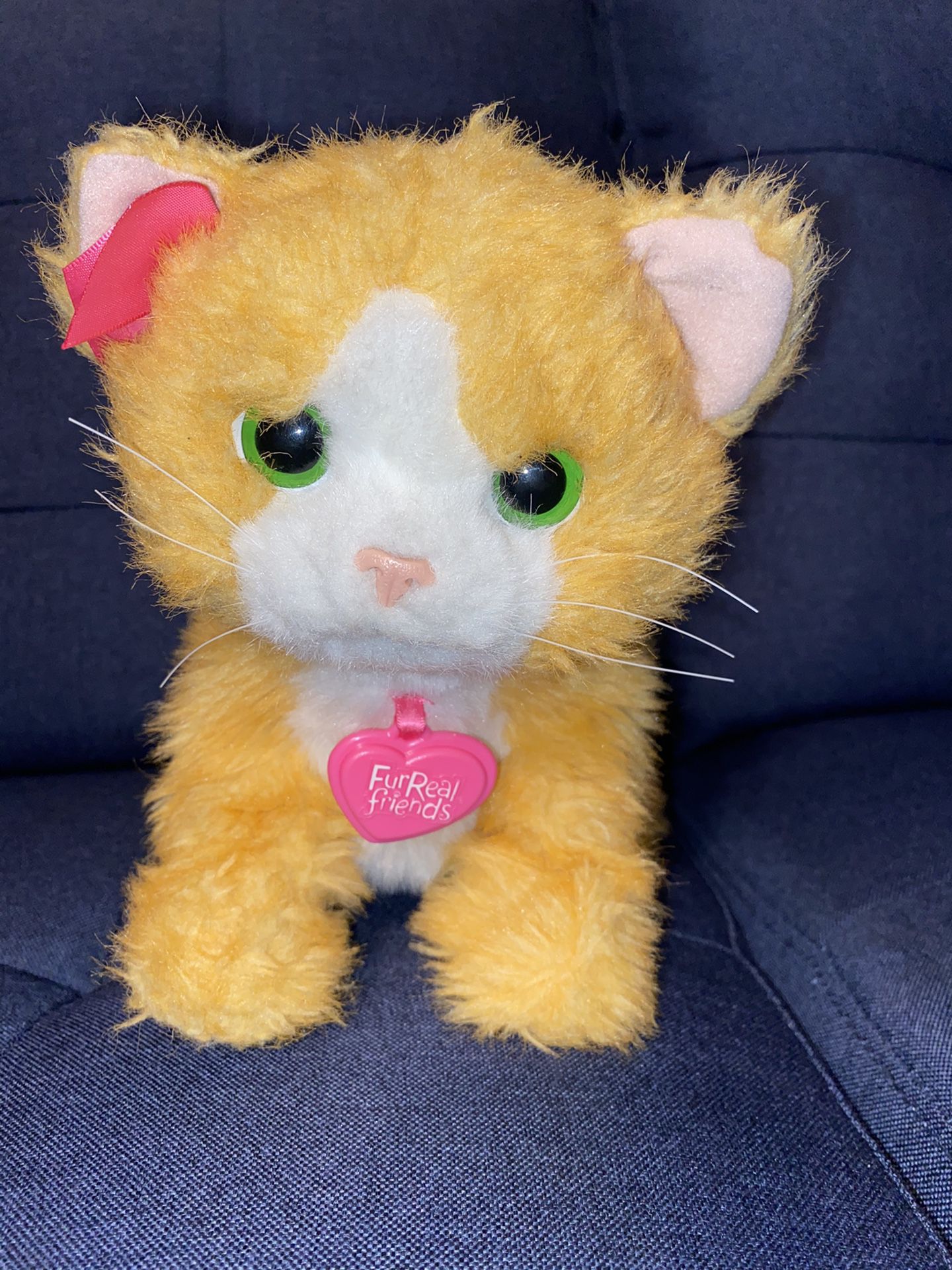 Hasbro Fur Real Friends Interactive Plush 13" Ginger Kitty Cat 2012 Works Great