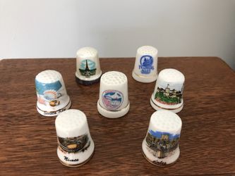 Lot of Seven Thimbles Collection
