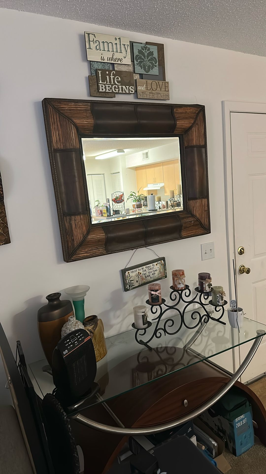 Antique Bamboo Mirror