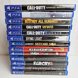 Original PS4 Video Game Bundle Lot Of 12 TESTED 