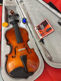 3/4 Size Violin with New Bow, Digital Tuner, Extra Strings $140 Firm
