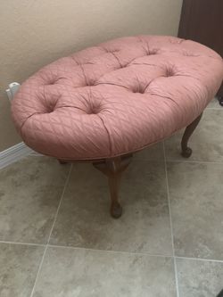 Queen Anne custom ottoman
