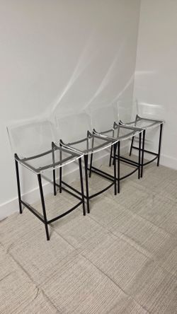 ​Modern Clear Acrylic Counter Stools (Set of 4)