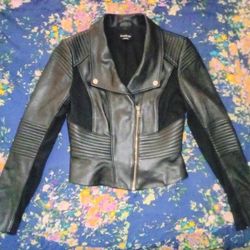 BEBE Genuine Leather Woman's Moto- bike Jacket