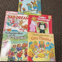 Bernstein Bears Books- 5 In Total For 4.00$