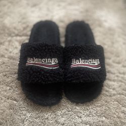 Balenciaga Fur Slides