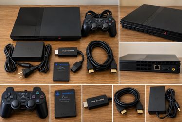 🎮 Sony PlayStation 2 Slim + HDMI Adapter Kit – $125 OBO